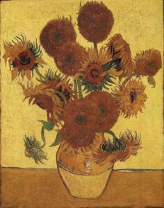Still Life Vase with Fifteen Sunflowers Yellow by Vincent van Gogh, hand-painted oil painting reproduction
