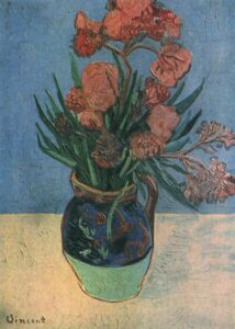 Still Life Vase with Oleanders by Vincent van Gogh, hand-painted oil painting reproduction