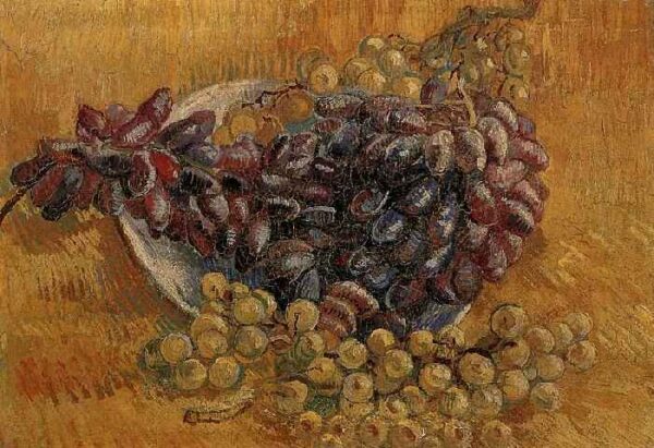 Still Life with Grapes by Vincent van Gogh, hand-painted oil painting reproduction