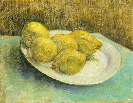 Still Life with Lemons on a Plate by Vincent van Gogh, hand-painted oil reproduction