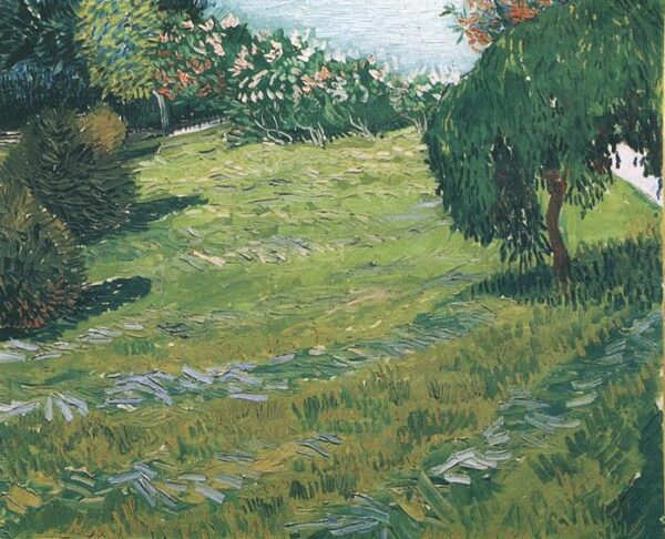 Sunny Lawn in a Public Park by Vincent van Gogh, hand-painted oil painting reproduction
