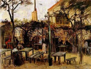 Terrace of a Cafe on Montmartre La Guinguette by Vincent van Gogh, hand-painted oil painting reproduction