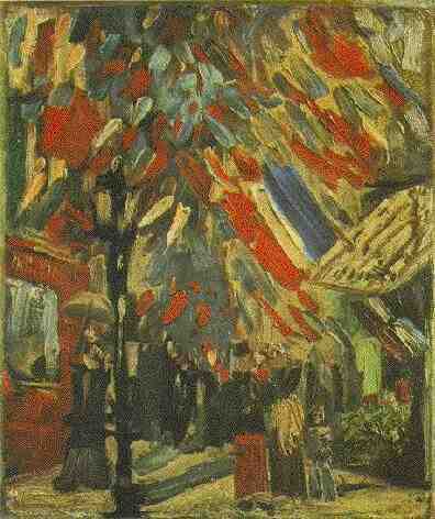 The Fourteenth of July Celebration in Paris by Vincent van Gogh, hand-painted oil reproduction