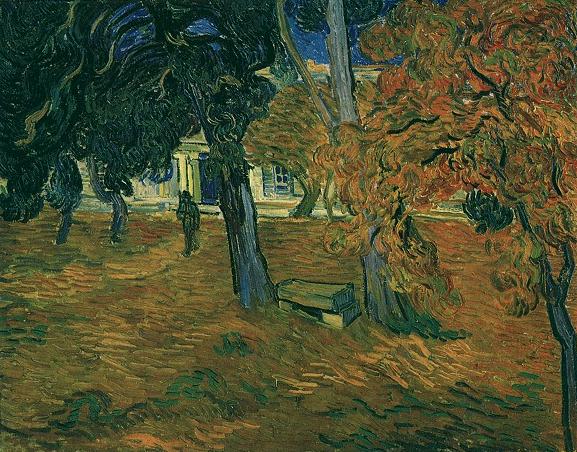 The Garden of Saint Paul Hospital Green Dark by Vincent van Gogh, hand-painted oil reproduction
