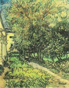 The Garden of Saint Paul Hospital Green by Vincent van Gogh, hand-painted oil painting reproduction