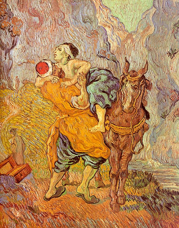 The Good Samaritan After Delacroix by Vincent van Gogh, hand-painted oil reproduction