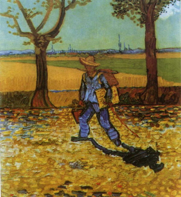 The Painter on His Way to Work by Vincent van Gogh, hand-painted oil painting reproduction