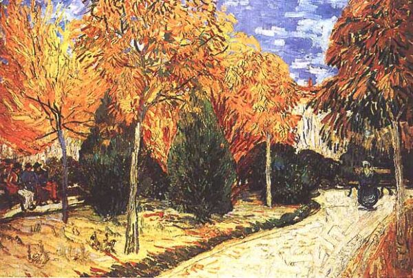 The Public Park at Arles by Vincent van Gogh, hand-painted oil painting reproduction