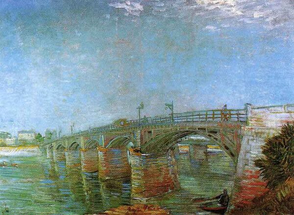 The Seine Bridge at Asnieres by Vincent van Gogh, hand-painted oil painting reproduction