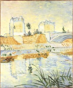 The Seine with the Pont de Clichy by Vincent van Gogh, hand-painted oil painting reproduction