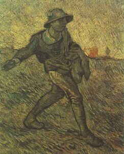 The Sower After Millet by Vincent van Gogh, hand-painted oil painting reproduction