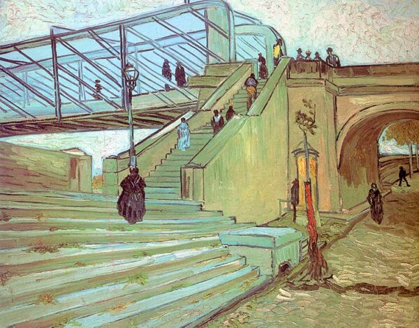 The Trinquetaille Bridge by Vincent van Gogh, hand-painted oil painting reproduction