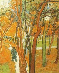 The Walk Falling Leaves by Vincent van Gogh, hand-painted oil painting reproduction