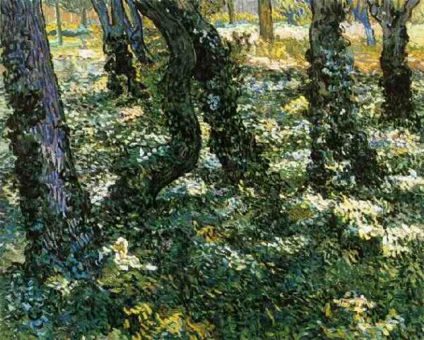 Tree Trunks with Ivy by Vincent van Gogh, hand-painted oil painting reproduction