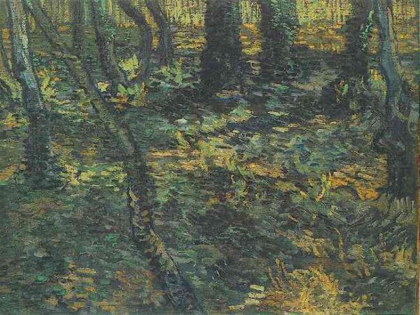 Undergrowth with Ivy by Vincent van Gogh, hand-painted oil painting reproduction
