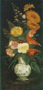 Vase with Asters Salvia and Other Flowers by Vincent van Gogh, hand-painted oil painting reproduction