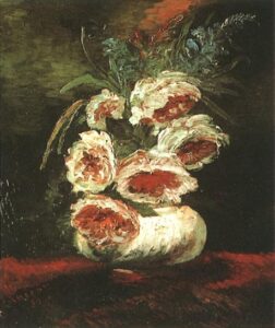 Vase with Peonies by Vincent van Gogh, hand-painted oil painting reproduction