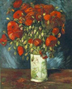 Vase with Red Poppies by Vincent van Gogh, hand-painted oil painting reproduction