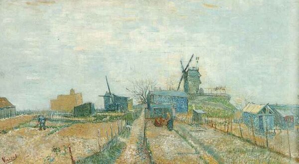 Vegetable Garden in Montmartre by Vincent van Gogh, hand-painted oil painting reproduction