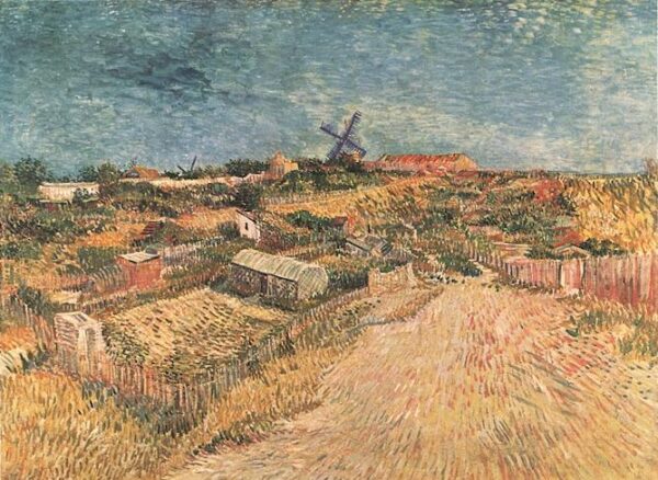Vegetable Gardens in Montmartre La Butte Montmartre by Vincent van Gogh, hand-painted oil painting reproduction