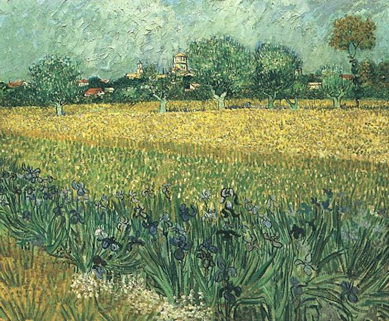 View of Arles with Irises by Vincent van Gogh, hand-painted oil reproduction
