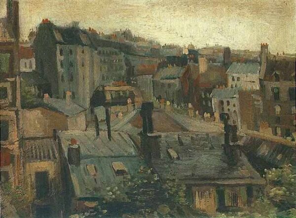 View of Roofs and Backs of Houses by Vincent van Gogh, hand-painted oil painting reproduction