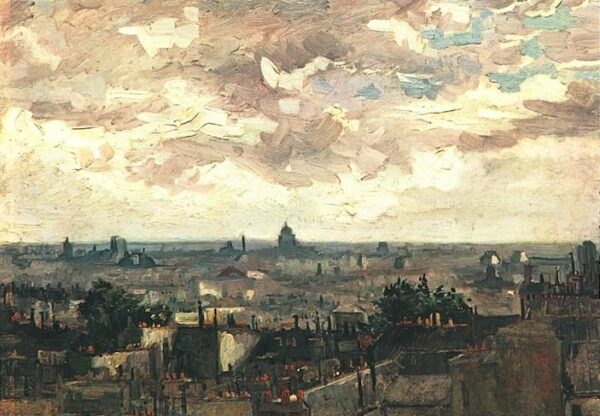 View of the Roofs of Paris by Vincent van Gogh, hand-painted oil painting reproduction
