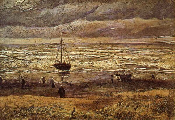 View of the Sea at Scheveningen by Vincent van Gogh, hand-painted oil painting reproduction