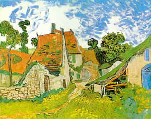 Village Street in Auvers by Vincent van Gogh, hand-painted oil painting reproduction