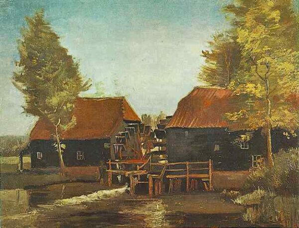 Water Mill at Kollen Near Nuenen by Vincent van Gogh, hand-painted oil painting reproduction