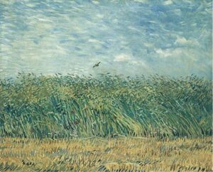 Wheat Field with a Lark by Vincent van Gogh, hand-painted oil painting reproduction