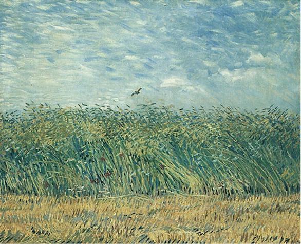 Wheat Field with a Lark by Vincent van Gogh, hand-painted oil reproduction