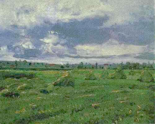Wheat Fields with Stacks by Vincent van Gogh, hand-painted oil reproduction