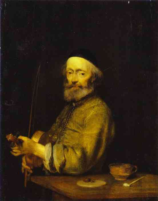 Violinist by Gerard ter Borch, hand-painted oil reproduction