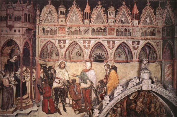 Virgin Being Worshipped by Members of the Cavalli Family by Altichiero da Zevio, hand-painted oil painting reproduction