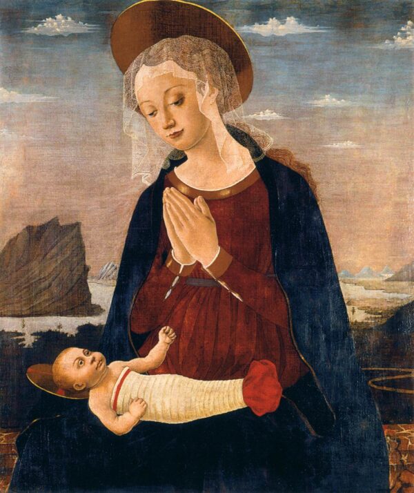 Virgin and Child by Alessio Baldovinetti, hand-painted oil painting reproduction