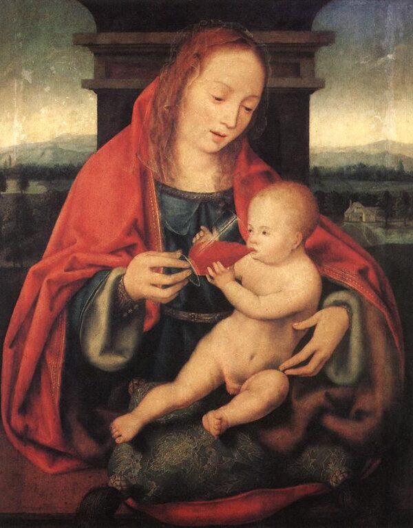 Virgin and Child by Joos van Cleve, hand-painted oil painting reproduction