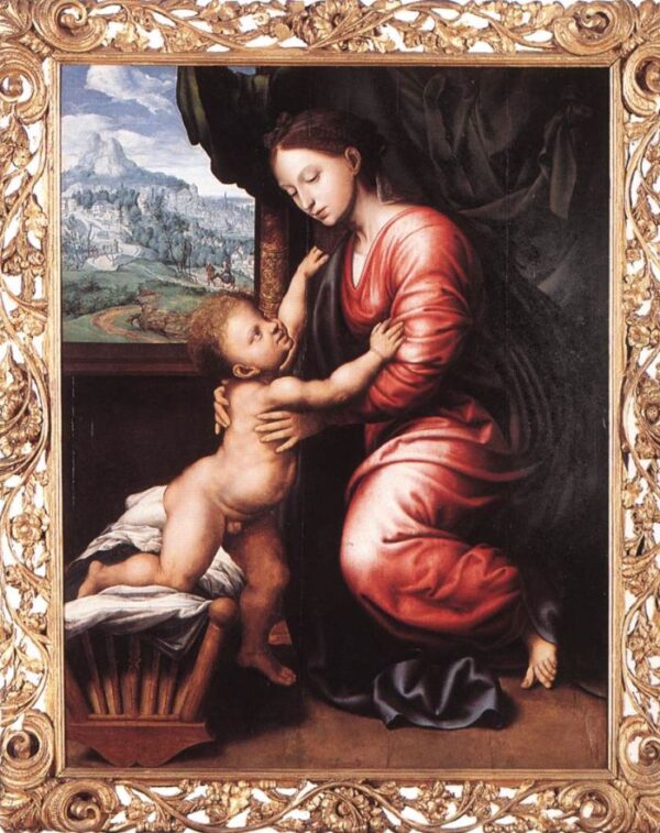 Virgin and Child by Jan Sanders van Hemessen, hand-painted oil painting reproduction