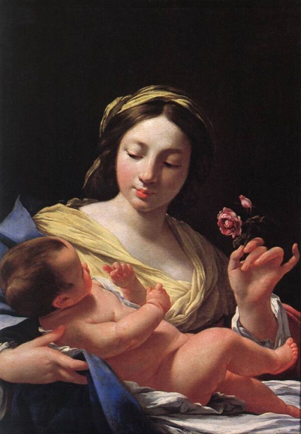 Virgin and Child by Simon Vouet, hand-painted oil painting reproduction
