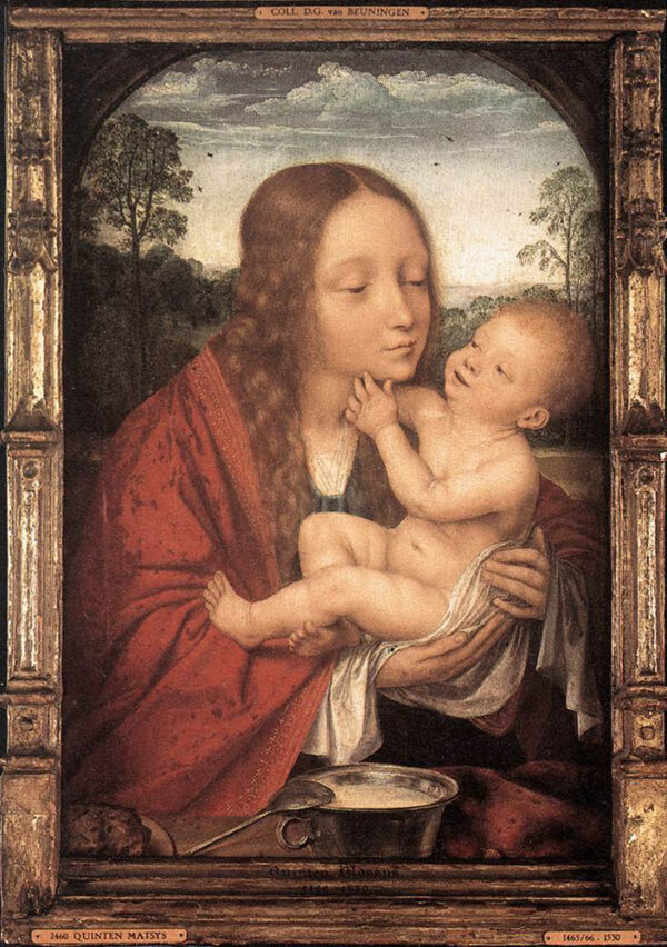Virgin and Child in a Landscape by Quentin Massys, hand-painted oil painting reproduction