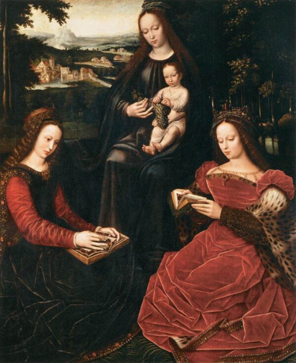 Virgin and Child with Saints by Ambrosius Benson, hand-painted oil painting reproduction