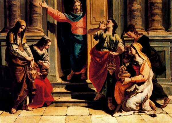 The Husband and the Foolish Virgins by Francesco Fontebasso, hand-painted oil painting reproduction