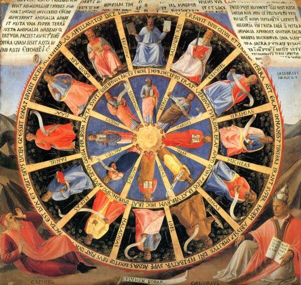 Vision of Ezekiel of the Mystic Wheel by Fra Angelico, hand-painted oil painting reproduction