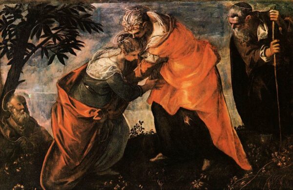 Visitation by Tintoretto, hand-painted oil painting reproduction