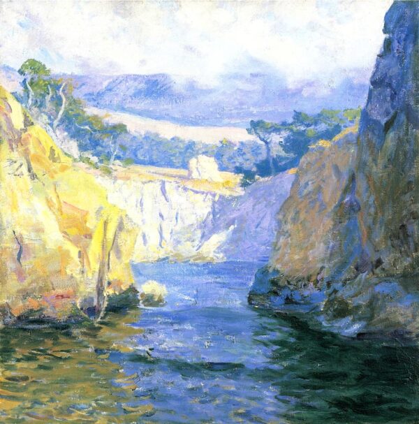 Vista from Point Lobos by Guy Rose, hand-painted oil painting reproduction