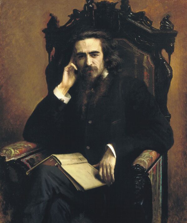 Vladimir Soloviev by Ivan Nikolaevich Kramskoy, hand-painted oil painting reproduction