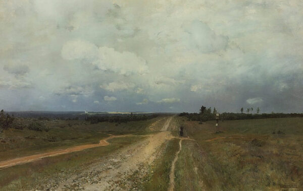 Vladimirka Road by Isaac Levitan, hand-painted oil painting reproduction