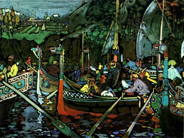 Volga Song by Wassily Kandinsky, hand-painted oil reproduction