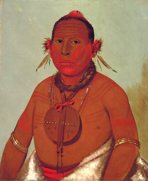 Wa saw me saw, Roaring Thunder, Youngest Son of Black Hawk by George Catlin, hand-painted oil painting reproduction