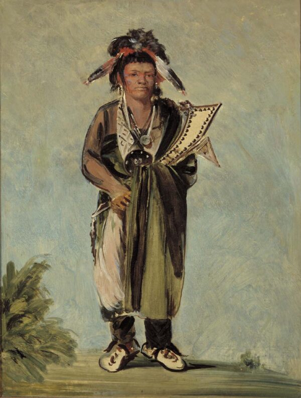 Wah kon ze kaw, The Snake by George Catlin, hand-painted oil painting reproduction